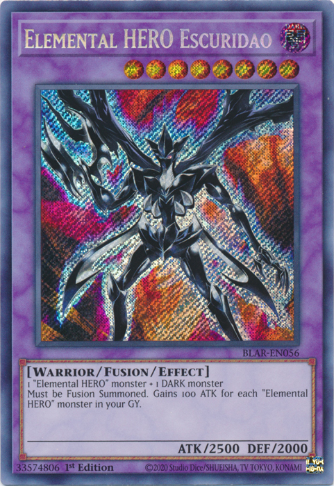 Elemental HERO Escuridao [BLAR-EN056] Secret Rare | GnG Games