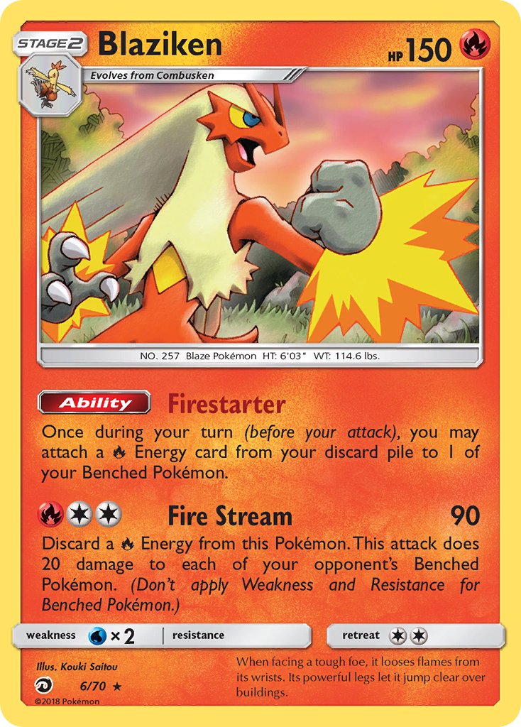 Blaziken (6/70) (Theme Deck Exclusive) [Sun & Moon: Dragon Majesty] | GnG Games