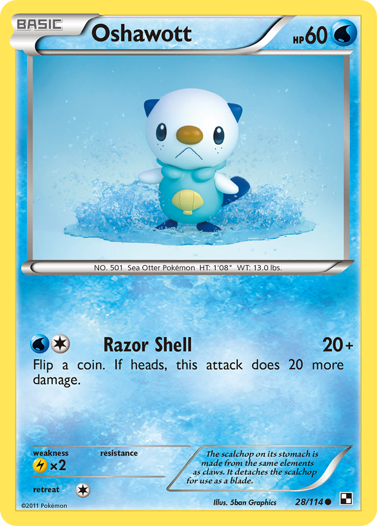 Oshawott (28/114) [Black & White: Base Set] | GnG Games