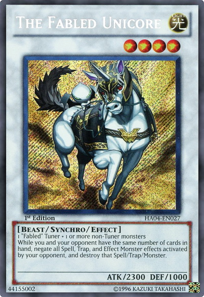 The Fabled Unicore [HA04-EN027] Secret Rare | GnG Games