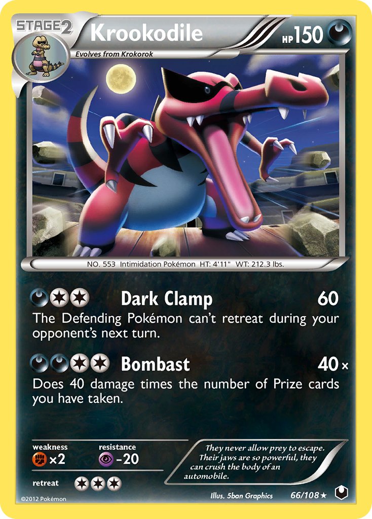 Krookodile (66/108) (Cosmos Holo) (Blister Exclusive) [Black & White: Dark Explorers] | GnG Games