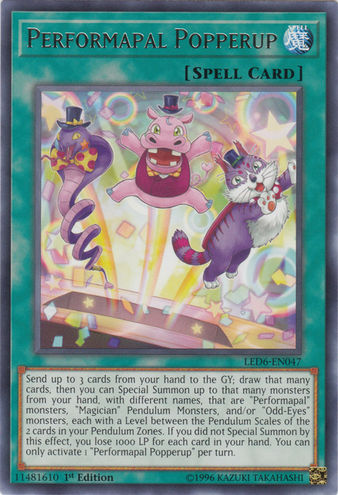 Performapal Popperup [LED6-EN047] Rare | GnG Games