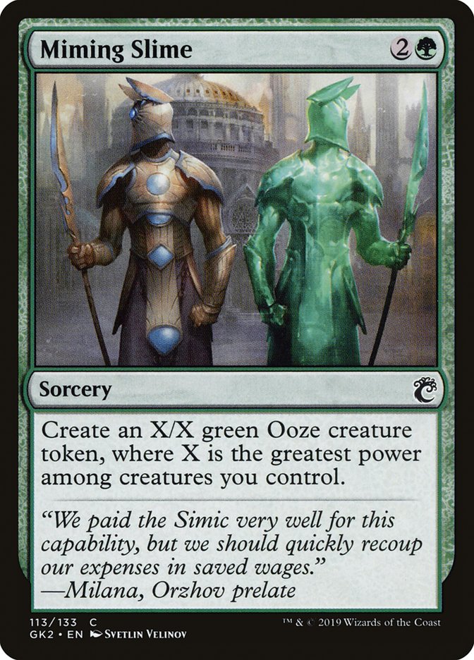 Miming Slime [Ravnica Allegiance Guild Kit] | GnG Games