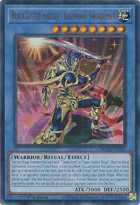 Black Luster Soldier - Legendary Swordsman [MAZE-EN011] Ultra Rare | GnG Games