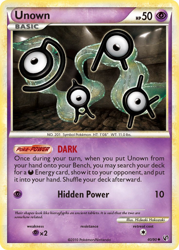 Unown (40/90) [HeartGold & SoulSilver: Undaunted] | GnG Games