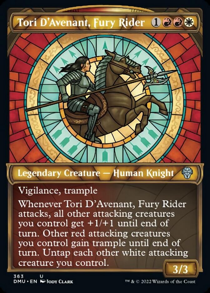 Tori D'Avenant, Fury Rider (Showcase Textured) [Dominaria United] | GnG Games