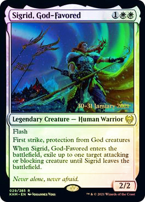 Sigrid, God-Favored  [Kaldheim Prerelease Promos] | GnG Games