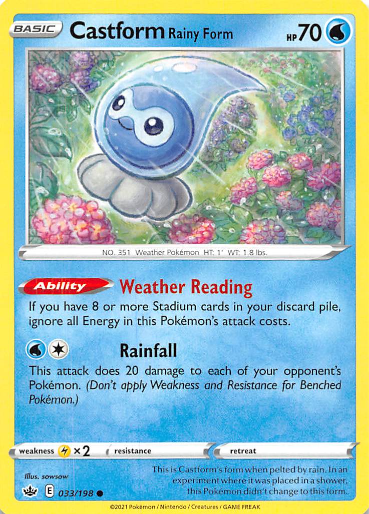 Castform Rainy Form (033/198) [Sword & Shield: Chilling Reign] | GnG Games