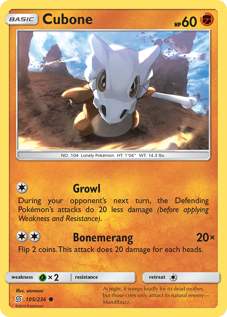 Cubone (105/236) [Sun & Moon: Unified Minds] | GnG Games