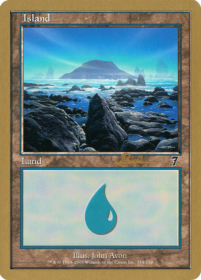 Island (ar334) (Antoine Ruel) [World Championship Decks 2001] | GnG Games