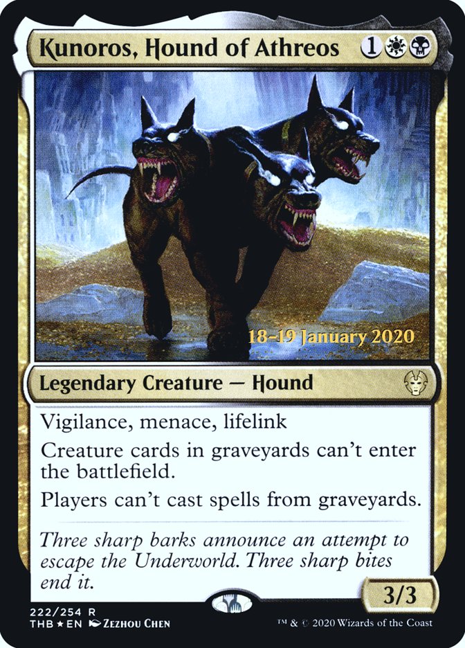 Kunoros, Hound of Athreos [Theros Beyond Death Prerelease Promos] | GnG Games