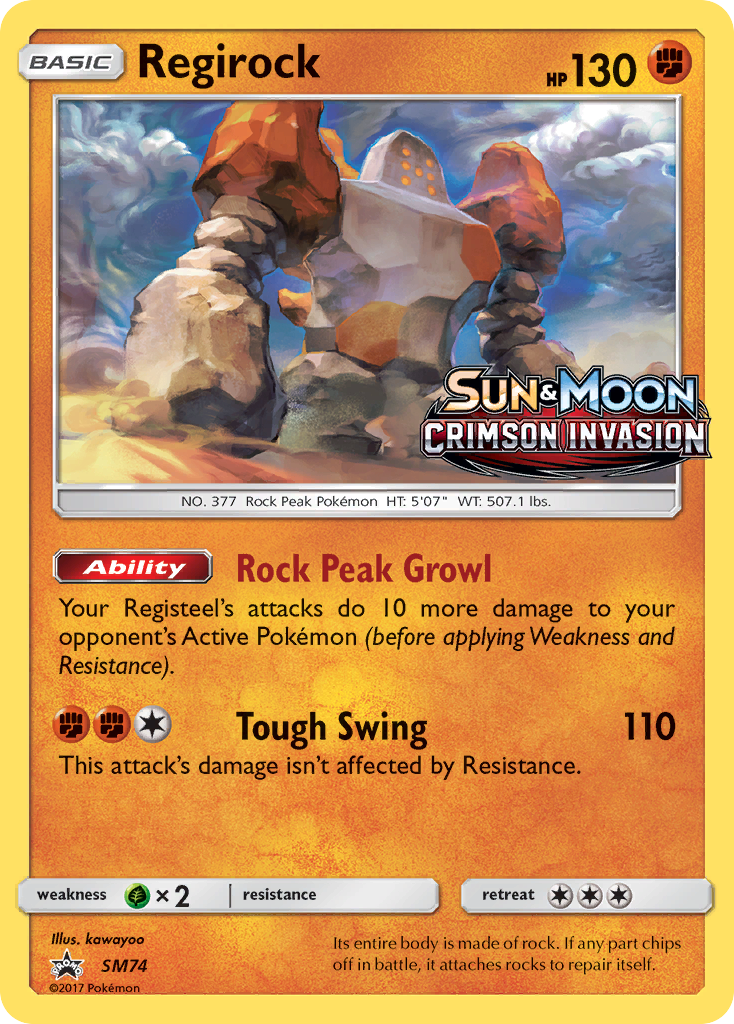 Regirock (SM74) [Sun & Moon: Black Star Promos] | GnG Games