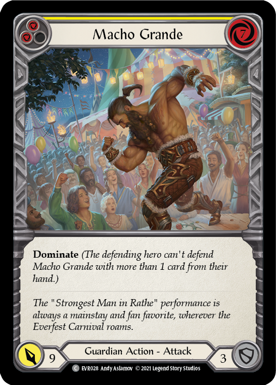 Macho Grande (Yellow) [EVR028] (Everfest)  1st Edition Rainbow Foil | GnG Games