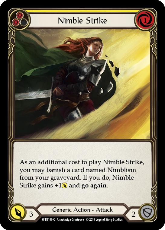 Nimble Strike (Yellow) [WTR186-C] Alpha Print Rainbow Foil | GnG Games