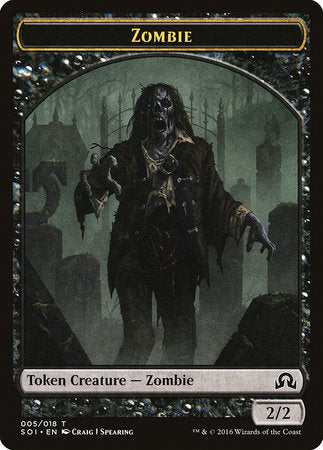 Zombie Token [Shadows over Innistrad Tokens] | GnG Games