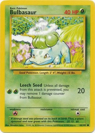 Bulbasaur (44/102) [Base Set Unlimited] | GnG Games