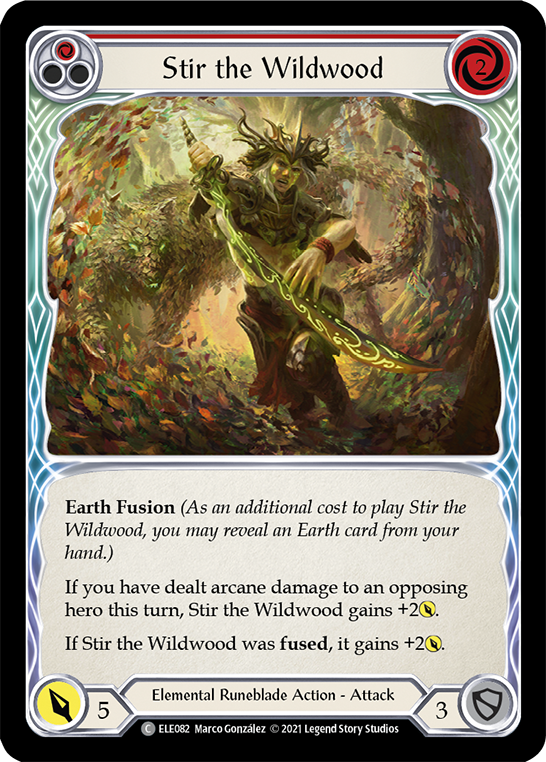 Stir the Wildwood (Red) [ELE082] (Tales of Aria)  1st Edition Rainbow Foil | GnG Games