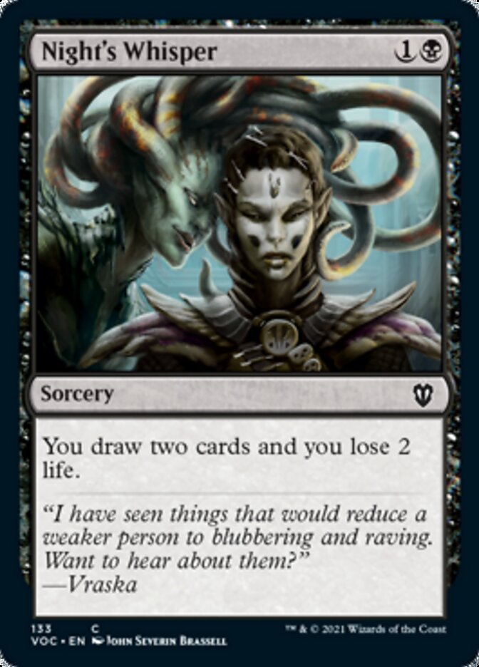 Night's Whisper [Innistrad: Crimson Vow Commander] | GnG Games