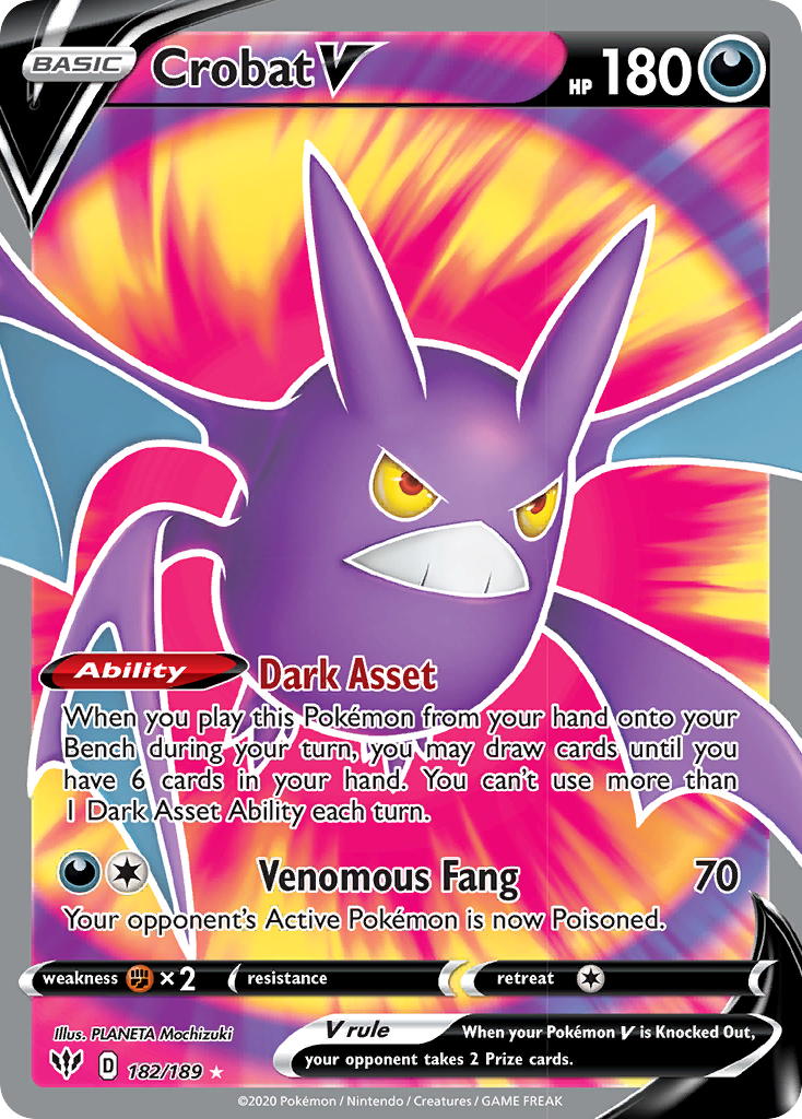 Crobat V (182/189) [Sword & Shield: Darkness Ablaze] | GnG Games