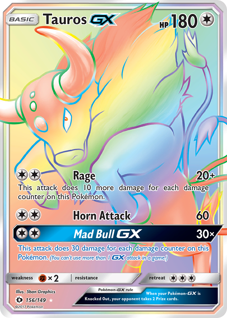 Tauros GX (156/149) [Sun & Moon: Base Set] | GnG Games