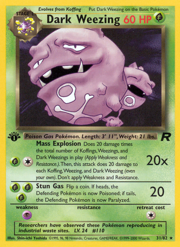 Dark Weezing (31/82) [Team Rocket 1st Edition] | GnG Games