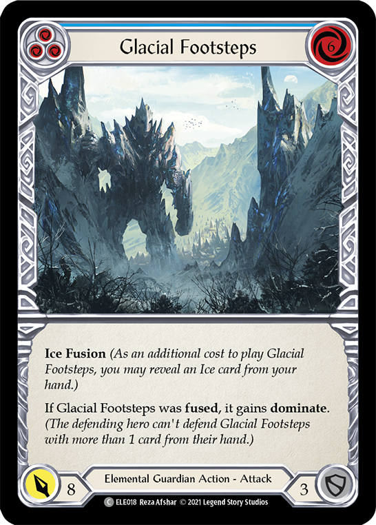 Glacial Footsteps (Blue) [ELE018] (Tales of Aria)  1st Edition Rainbow Foil | GnG Games