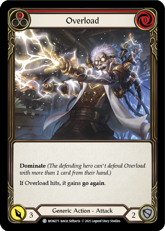 Overload (Red) (Rainbow Foil) [MON275-RF] 1st Edition Rainbow Foil | GnG Games