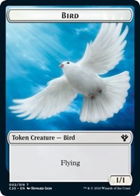 Bird // Dinosaur Cat Double-sided Token [Commander 2020 Tokens] | GnG Games