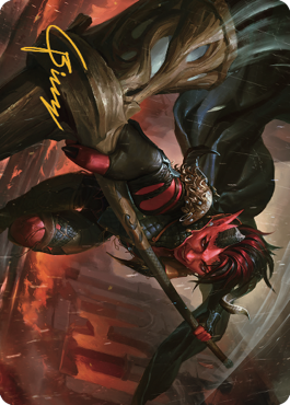 Karlach, Fury of Avernus Art Card (34) (Gold-Stamped Signature) [Commander Legends: Battle for Baldur's Gate Art Series] | GnG Games
