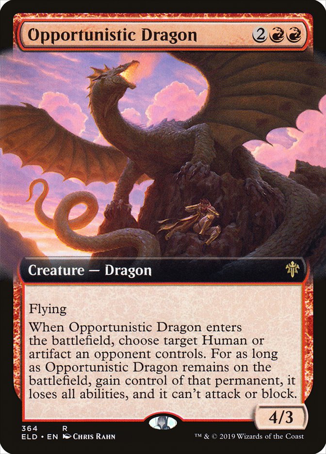 Opportunistic Dragon (Extended Art) [Throne of Eldraine] | GnG Games
