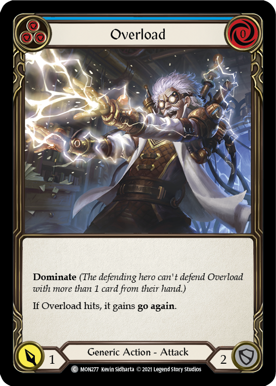 Overload (Blue) (Rainbow Foil) [MON277-RF] 1st Edition Rainbow Foil | GnG Games