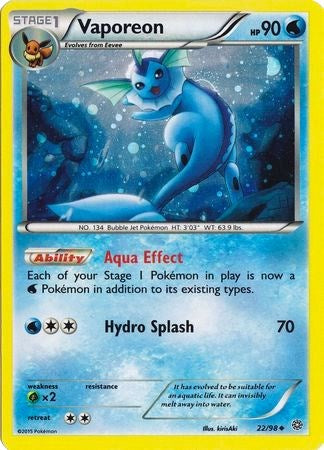 Vaporeon (22/98) (Cosmos Holo) [XY: Ancient Origins] | GnG Games