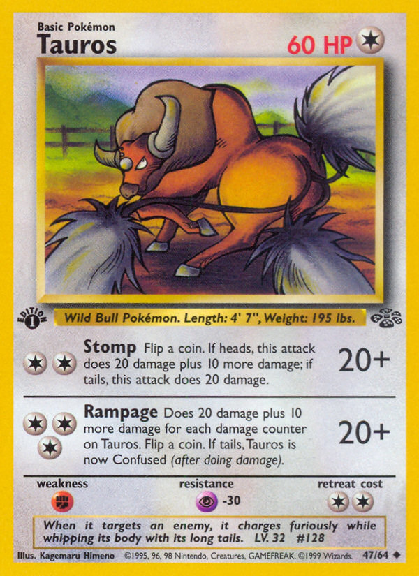 Tauros (47/64) [Jungle 1st Edition] | GnG Games