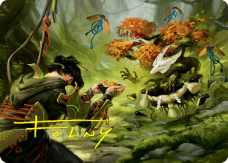 Commune with Spirits Art Card (Gold-Stamped Signature) [Kamigawa: Neon Dynasty Art Series] | GnG Games