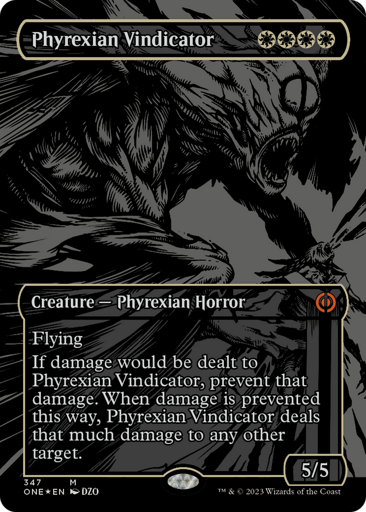 Phyrexian Vindicator (Oil Slick Raised Foil) [Phyrexia: All Will Be One] | GnG Games