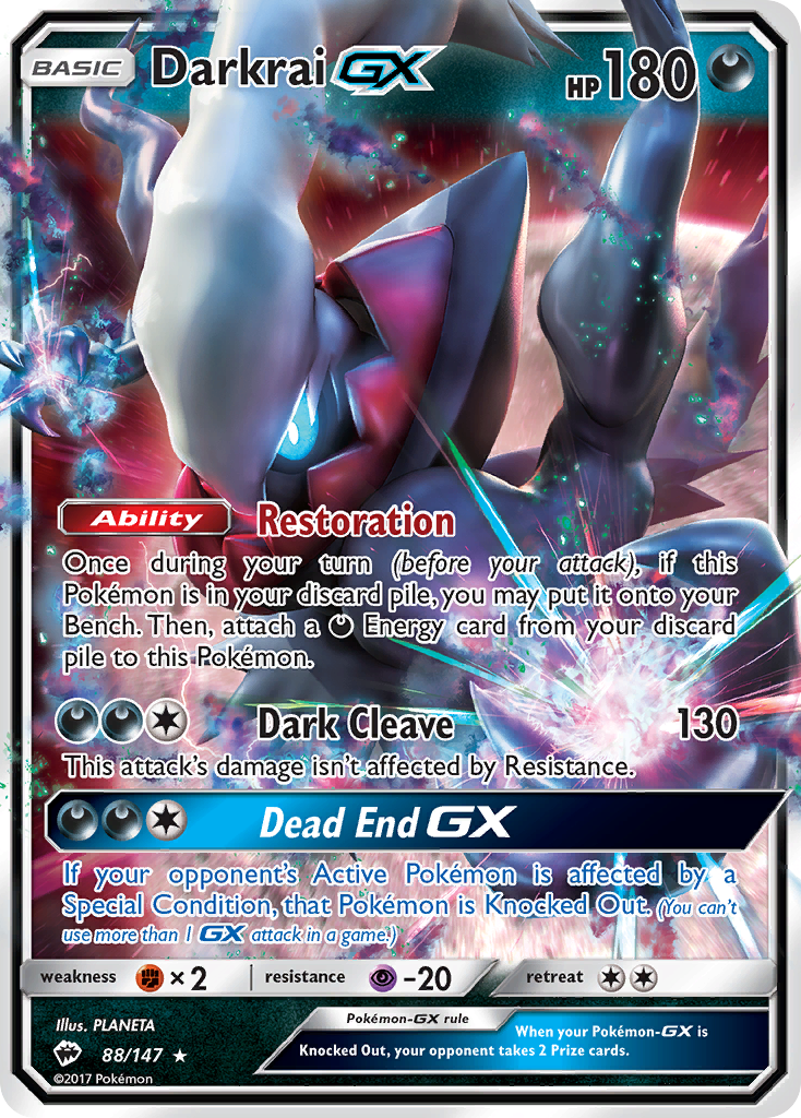 Darkrai GX (88/147) [Sun & Moon: Burning Shadows] | GnG Games