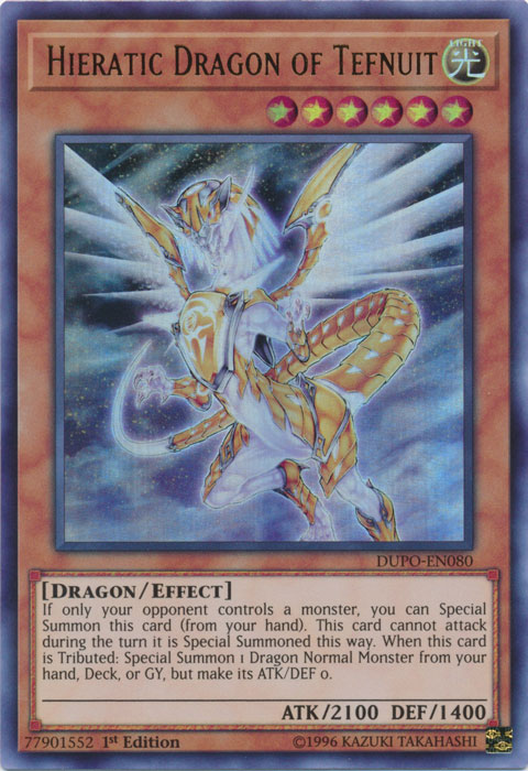 Hieratic Dragon of Tefnuit [DUPO-EN080] Ultra Rare | GnG Games