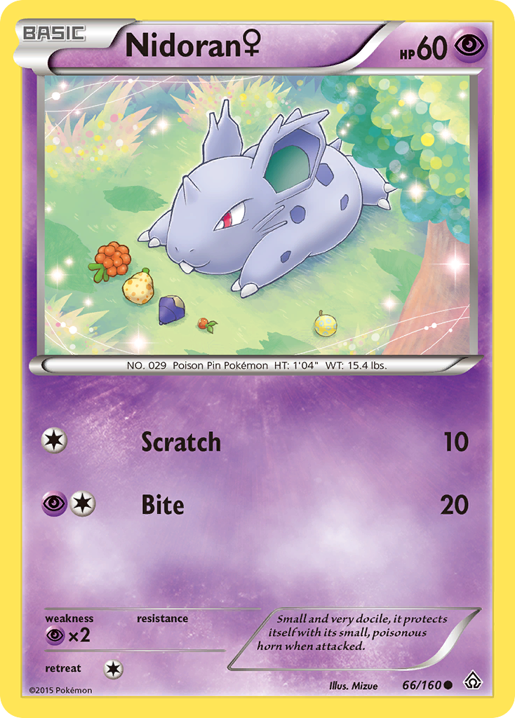 Nidoran (66/160) (Female) [XY: Primal Clash] | GnG Games