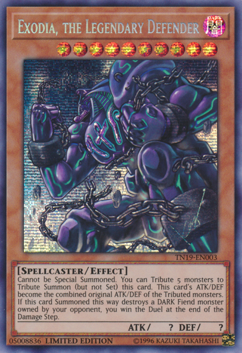 Exodia, the Legendary Defender [TN19-EN003] Prismatic Secret Rare | GnG Games