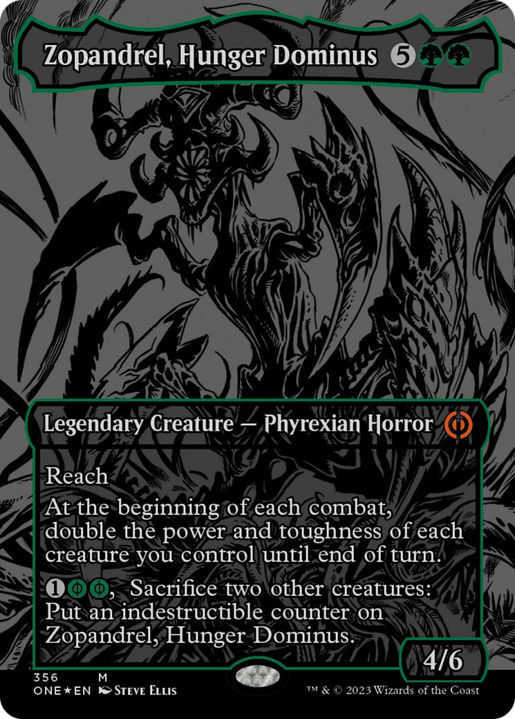 Zopandrel, Hunger Dominus (Oil Slick Raised Foil) [Phyrexia: All Will Be One] | GnG Games