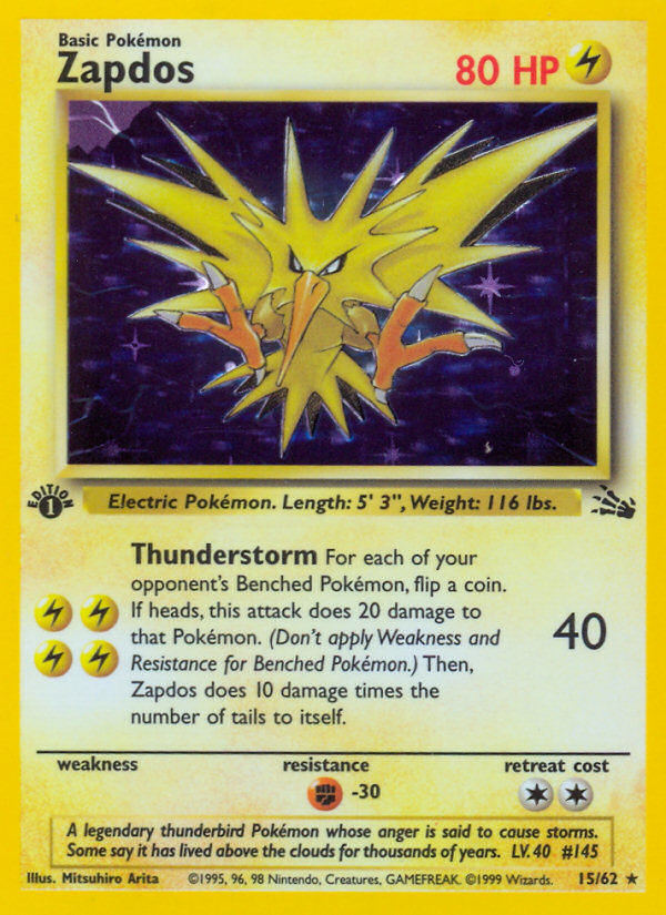 Zapdos (15/62) [Fossil 1st Edition] | GnG Games