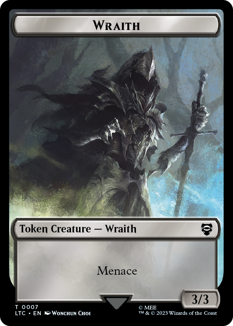 Treasure // Wraith Double-Sided Token [The Lord of the Rings: Tales of Middle-Earth Commander Tokens] | GnG Games