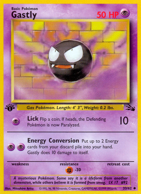 Gastly (33/62) [Fossil 1st Edition] | GnG Games