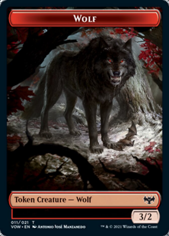 Wolf Token (011) [Innistrad: Crimson Vow Tokens] | GnG Games