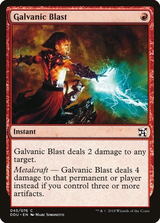 Galvanic Blast [Duel Decks: Elves vs. Inventors] | GnG Games