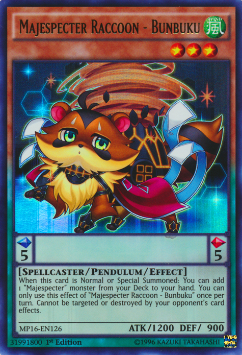 Majespecter Raccoon - Bunbuku [MP16-EN126] Ultra Rare | GnG Games