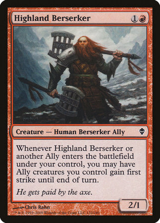 Highland Berserker [Zendikar] | GnG Games