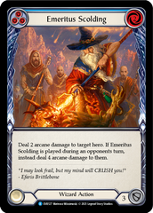 Emeritus Scolding (Blue) [EVR127] (Everfest)  1st Edition Rainbow Foil | GnG Games