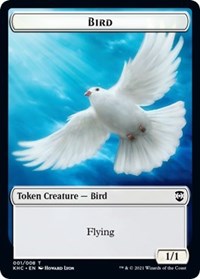 Bird (001) // Soldier Double-sided Token [Kaldheim Commander Tokens] | GnG Games