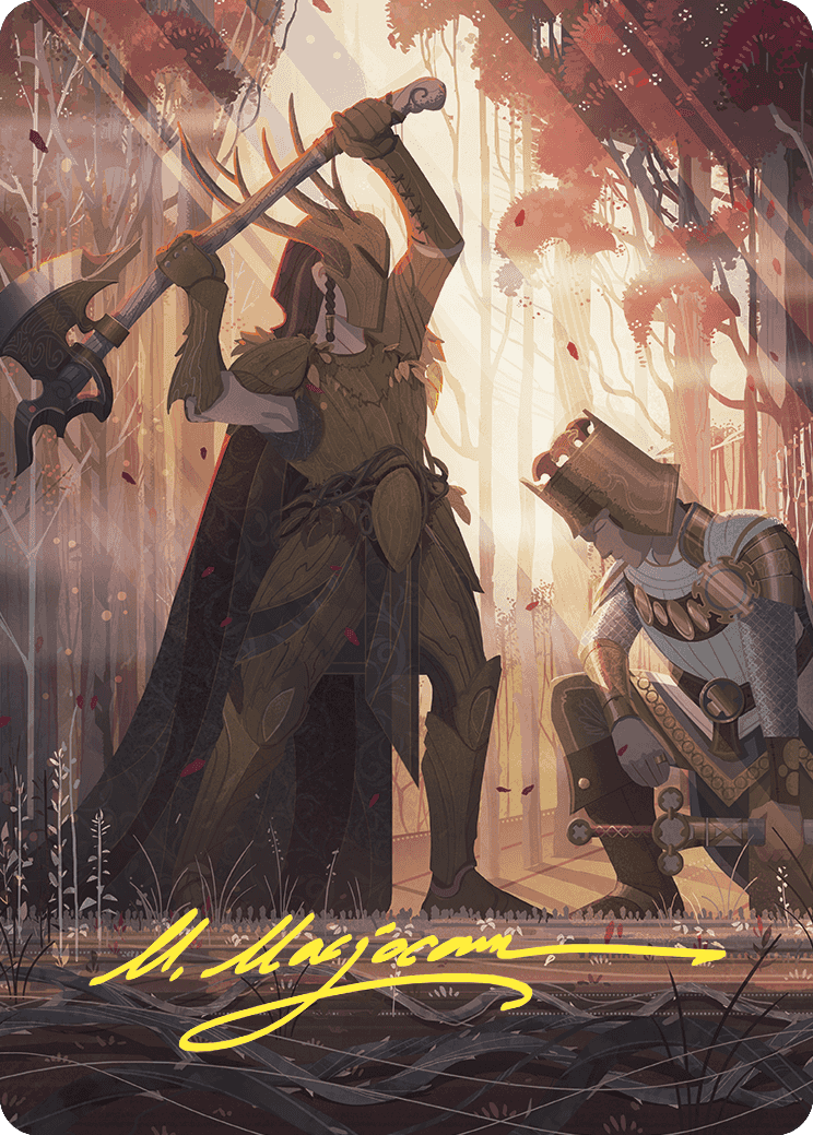 Karmic Justice Art Card (Gold-Stamped Signature) [Wilds of Eldraine Art Series] | GnG Games